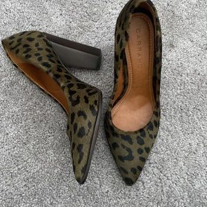 Carrano Hair on Hide leopard pumps size 9